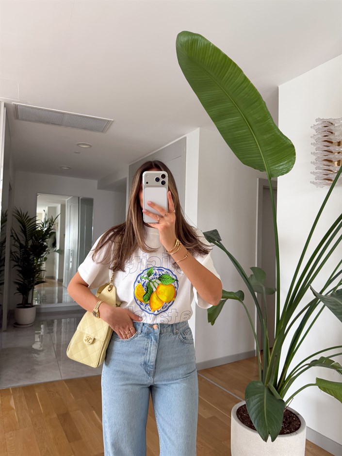 Limon Baskılı T-shirt