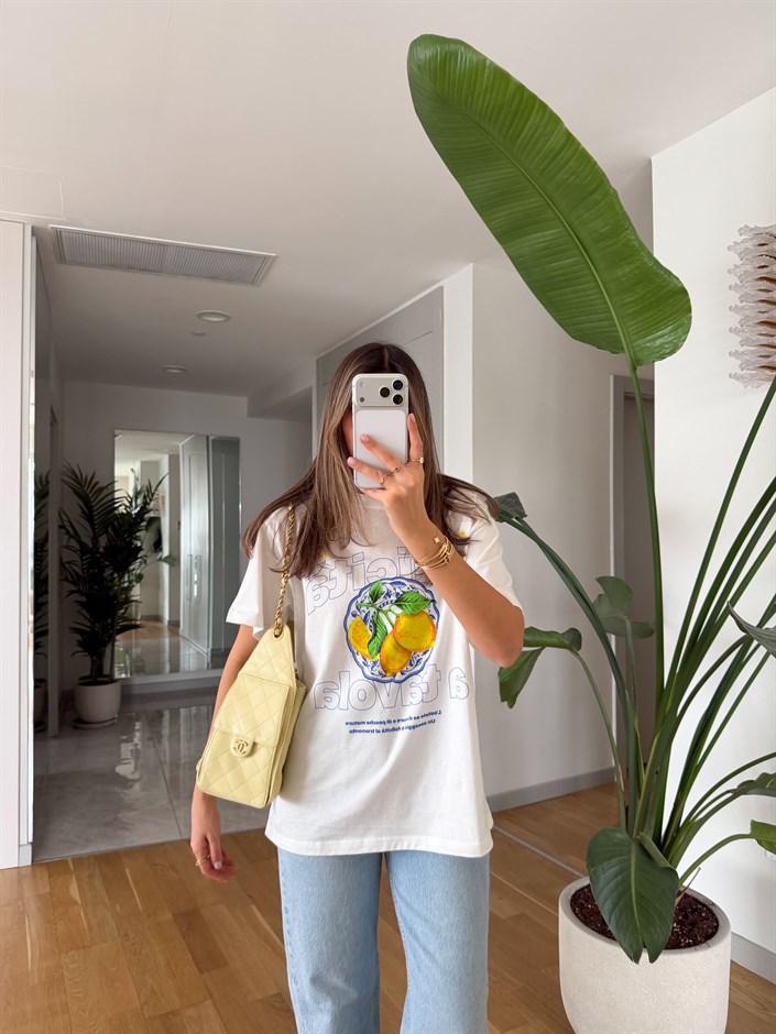 Limon Baskılı T-shirt