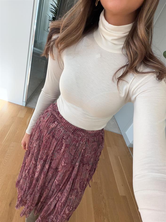 Lindy  Balıkçı Yaka Bluz - Ekru