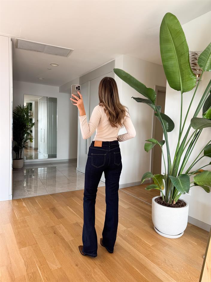 Lizbon İspanyol Paça Jean - Lacivert