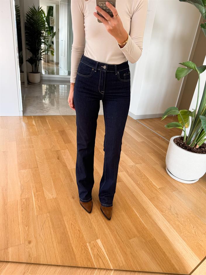 Lizbon İspanyol Paça Jean - Lacivert