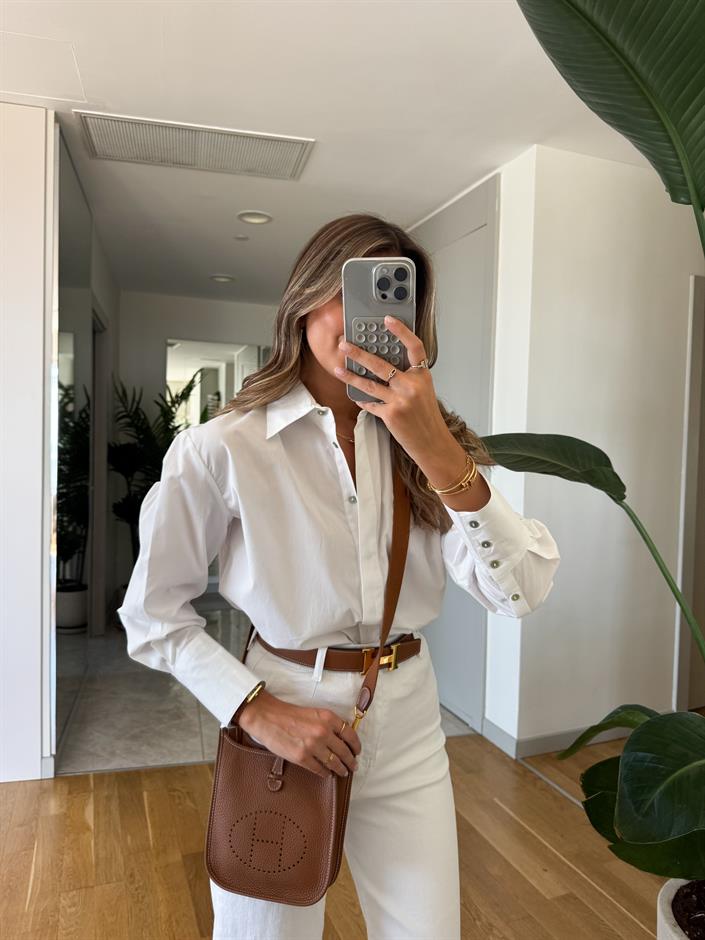 Lorry Poplin Beyaz Gömlek