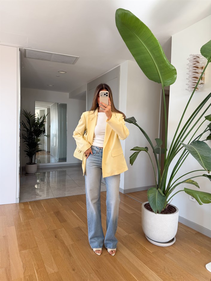 Lucia Yüksek Bel Straight Jean - Açık Mavi
