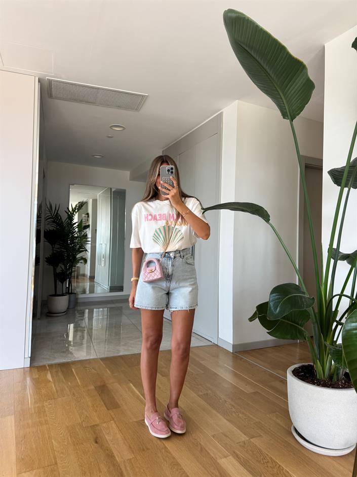 Luna Denim Şort - Açık Mavi