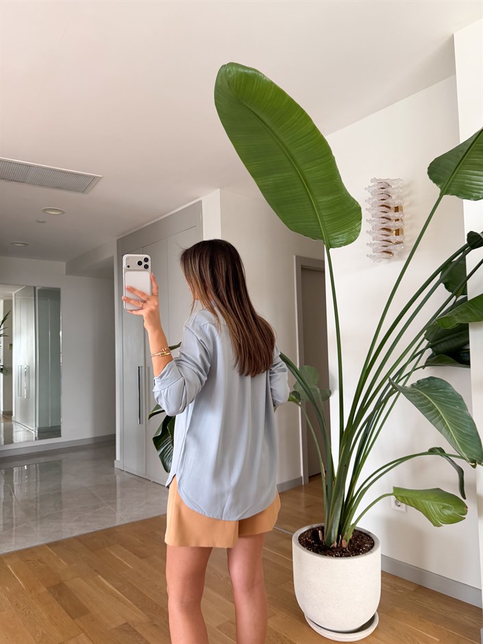 Lyocell Premium Gömlek - Bebe Mavi