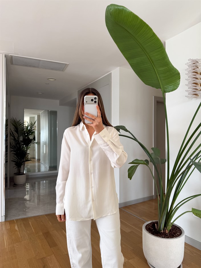 Lyocell Premium Gömlek - Ekru