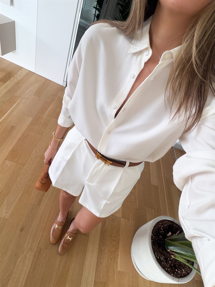 Lyocell Premium Gömlek - Ekru