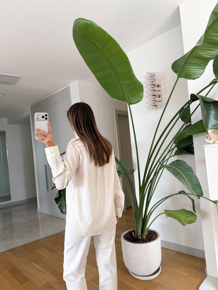 Lyocell Premium Gömlek - Ekru