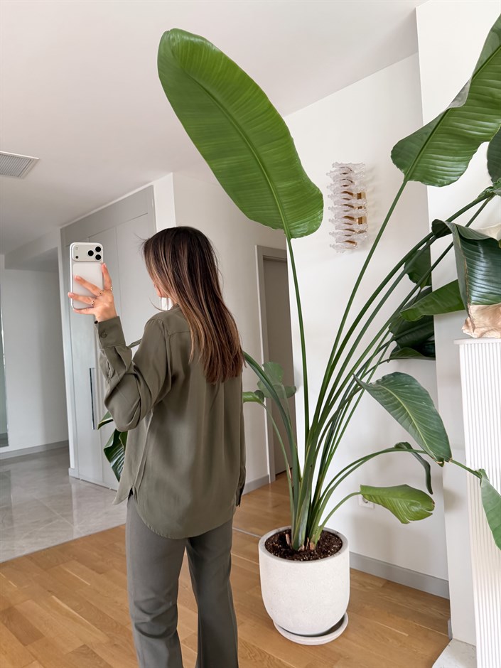 Lyocell Premium Gömlek - Haki 