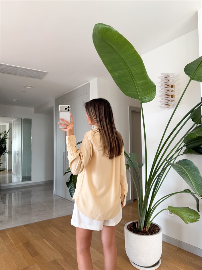 Lyocell Premium Gömlek - Sarı