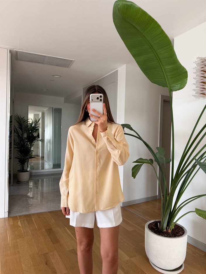 Lyocell Premium Gömlek - Sarı