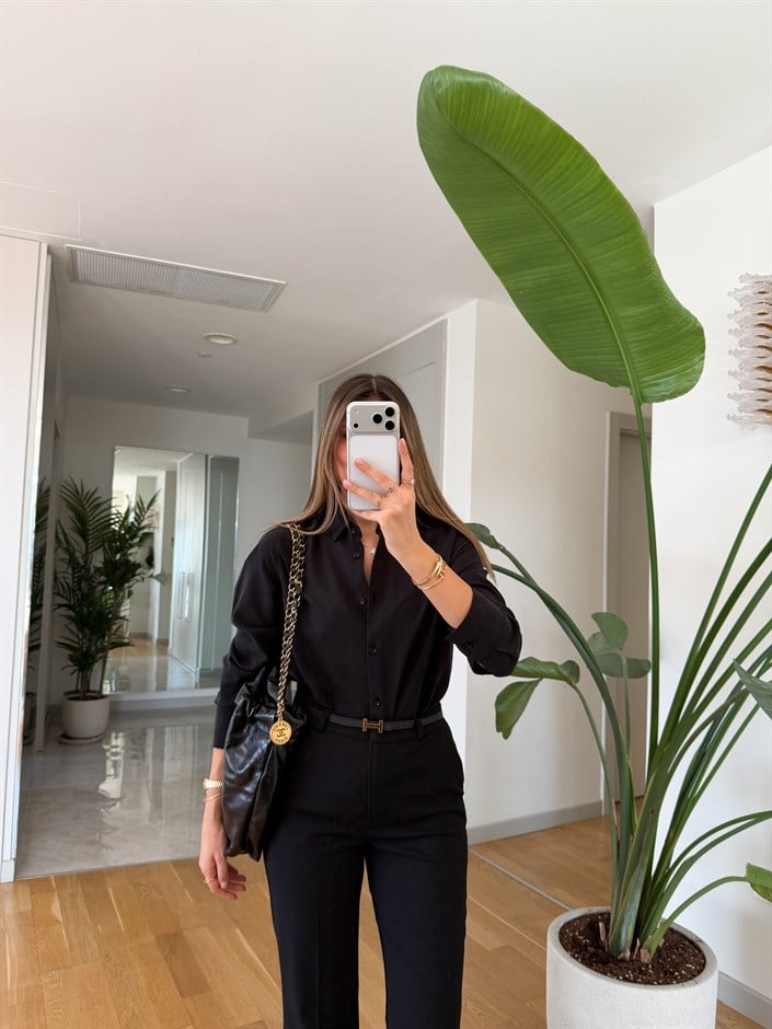 Lyocell Premium Gömlek - Siyah