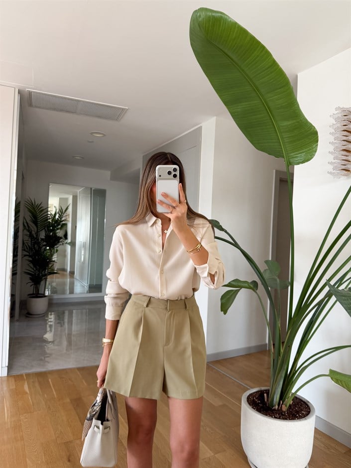 Lyocell Premium Gömlek - Taş