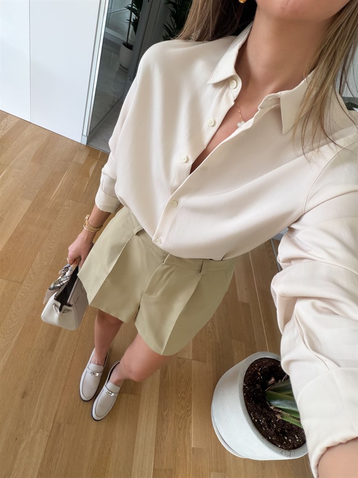 Lyocell Premium Gömlek - Taş