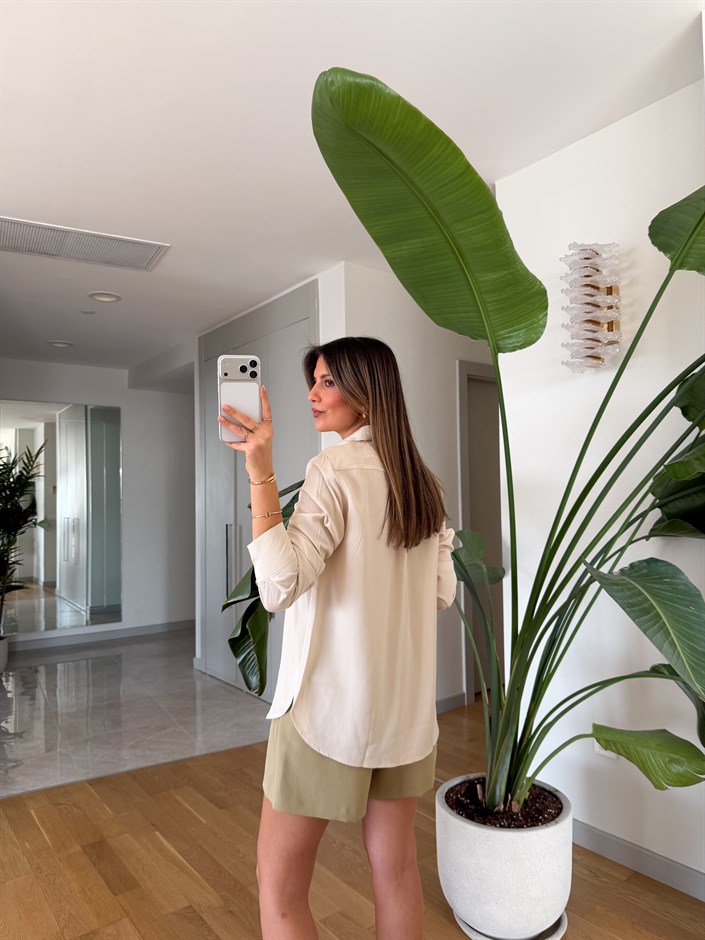 Lyocell Premium Gömlek - Taş