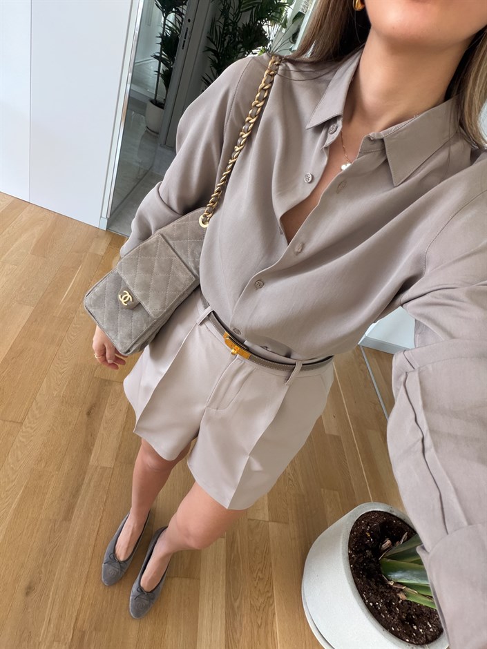 Lyocell Premium Gömlek - Vizon