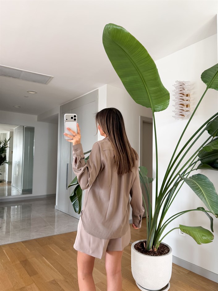 Lyocell Premium Gömlek - Vizon