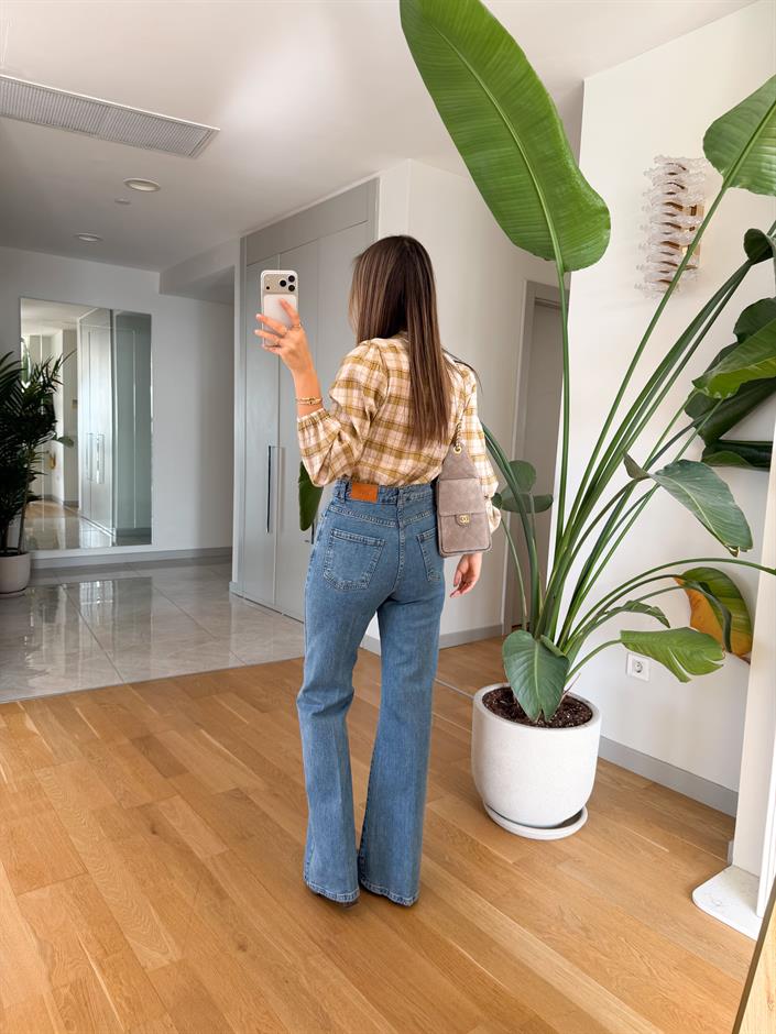 Mandy Yüksek Bel Jean - Açık Mavi