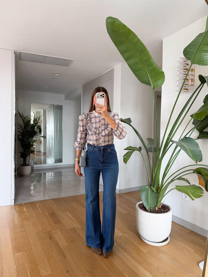Mandy Yüksek Bel Jean - Mavi