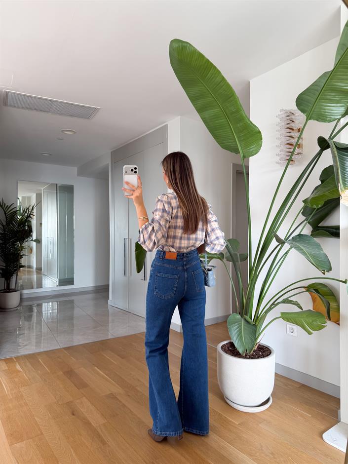 Mandy Yüksek Bel Jean - Mavi