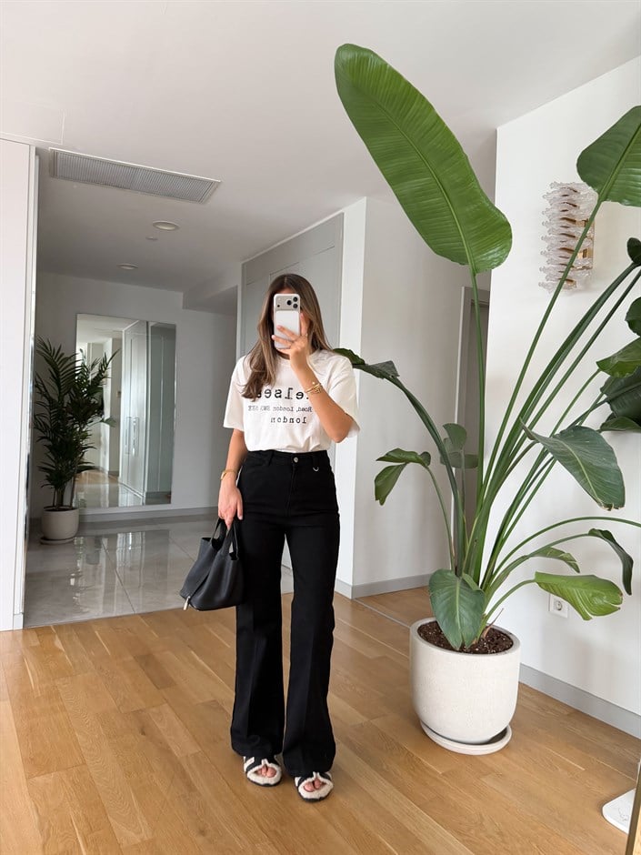 Mandy Yüksek Bel Jean - Siyah