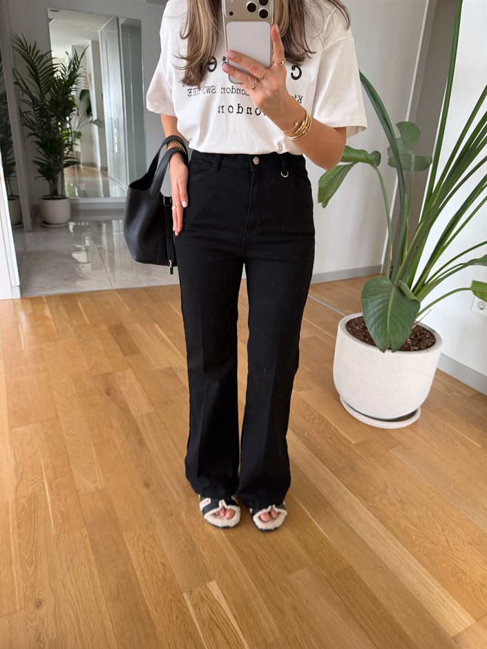 Mandy Yüksek Bel Jean - Siyah