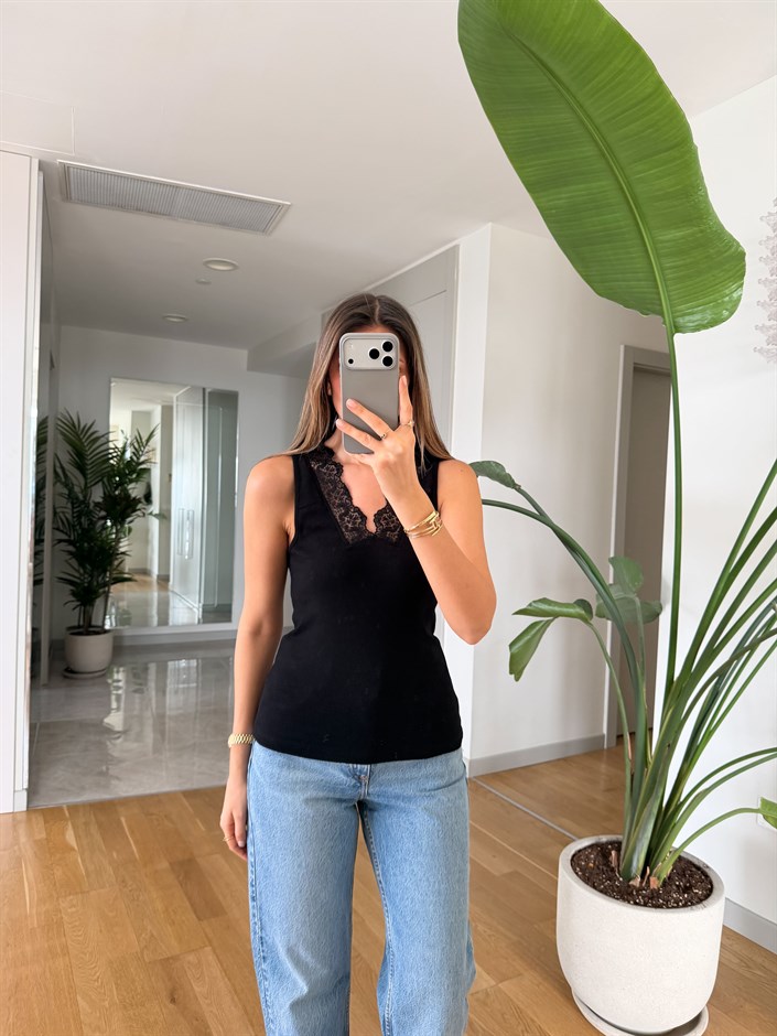 Massi Dantelli Atlet - Siyah