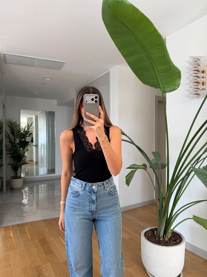 Massi Dantelli Atlet - Siyah