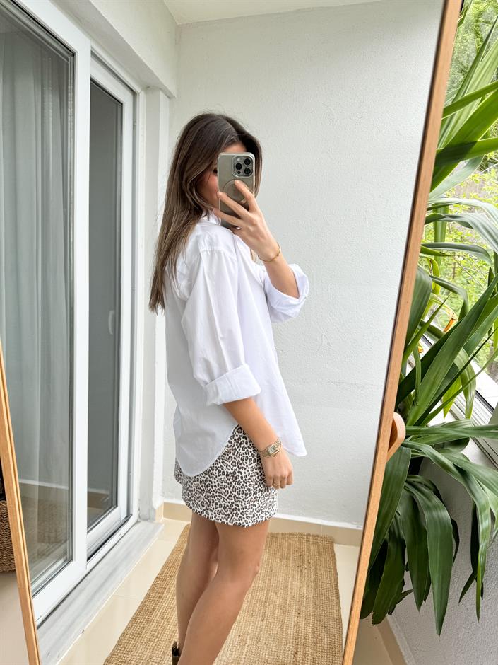 Massi Poplin Gömlek-Beyaz