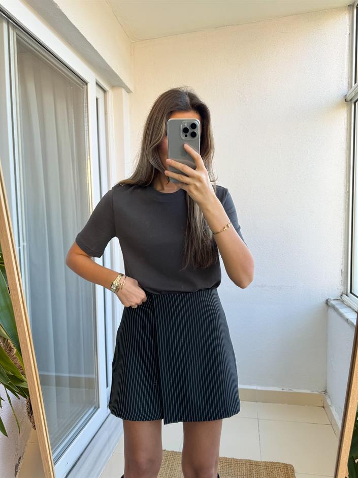 Massimo Bisiklet Yaka Tişört- Antrasit