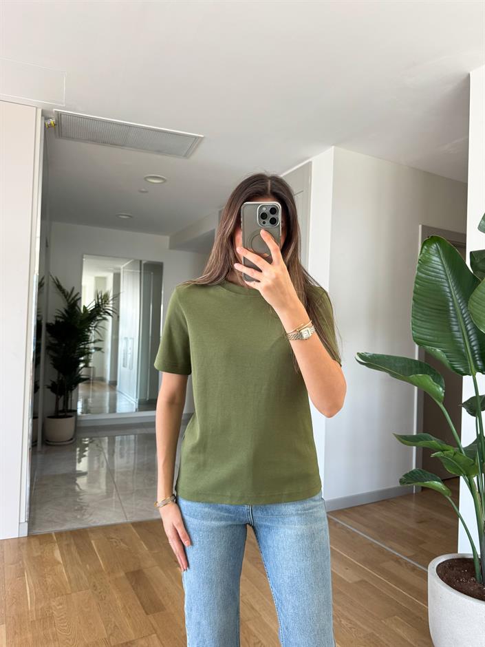 Massimo Bisiklet Yaka Tişört-Haki