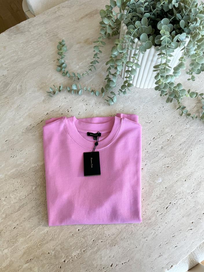 Massimo Bisiklet Yaka Tişört-Pembe