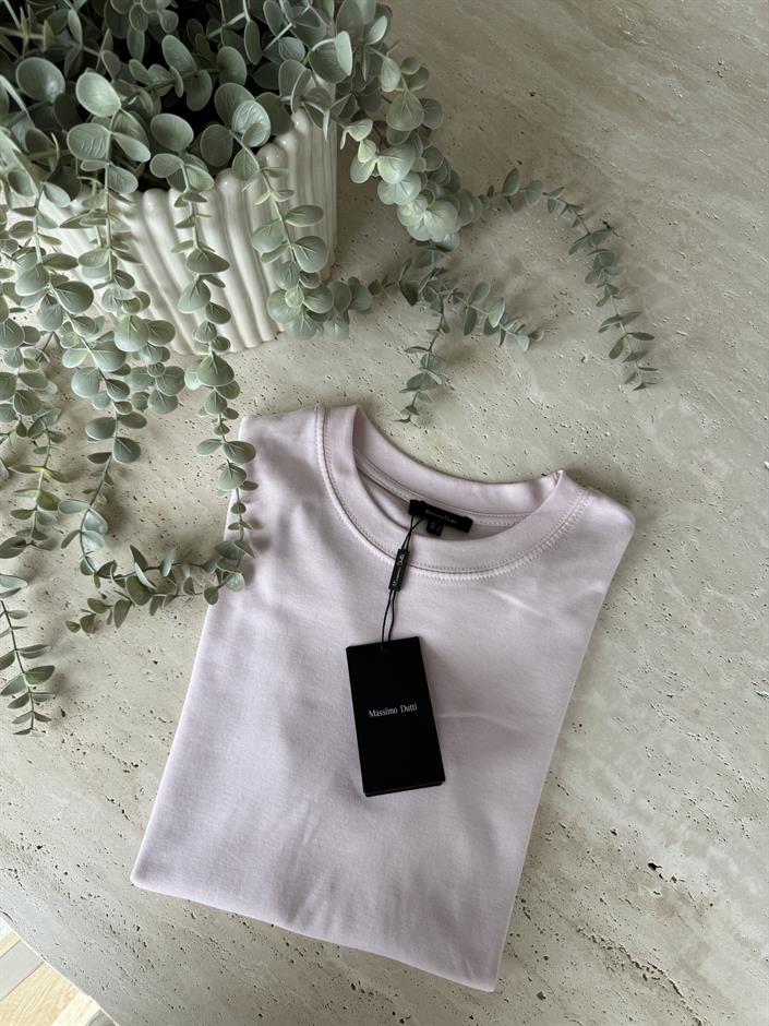 Massimo Bisiklet Yaka Tişört - Toz Pembe