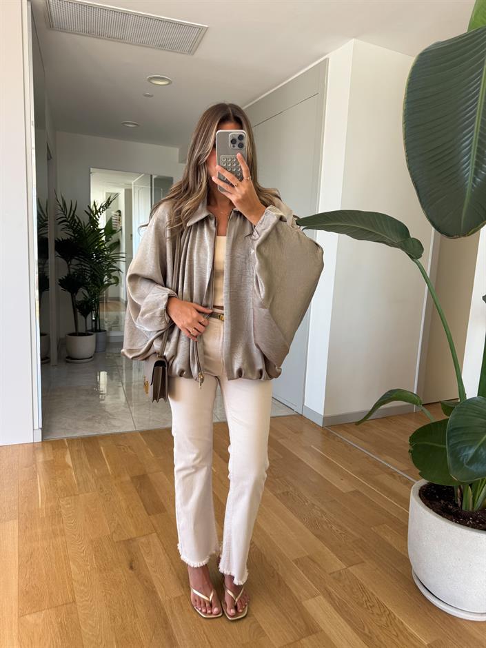 Mia Flare Kesim Jean - Bej