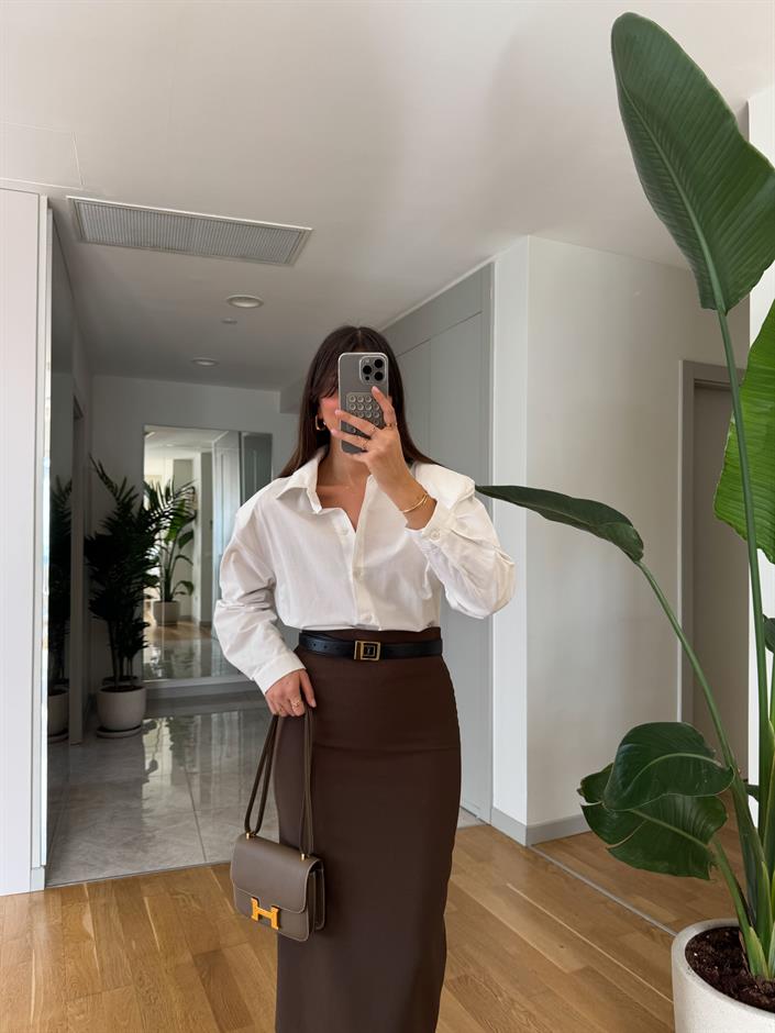 Mika Vatkalı Premium Gömlek-Beyaz