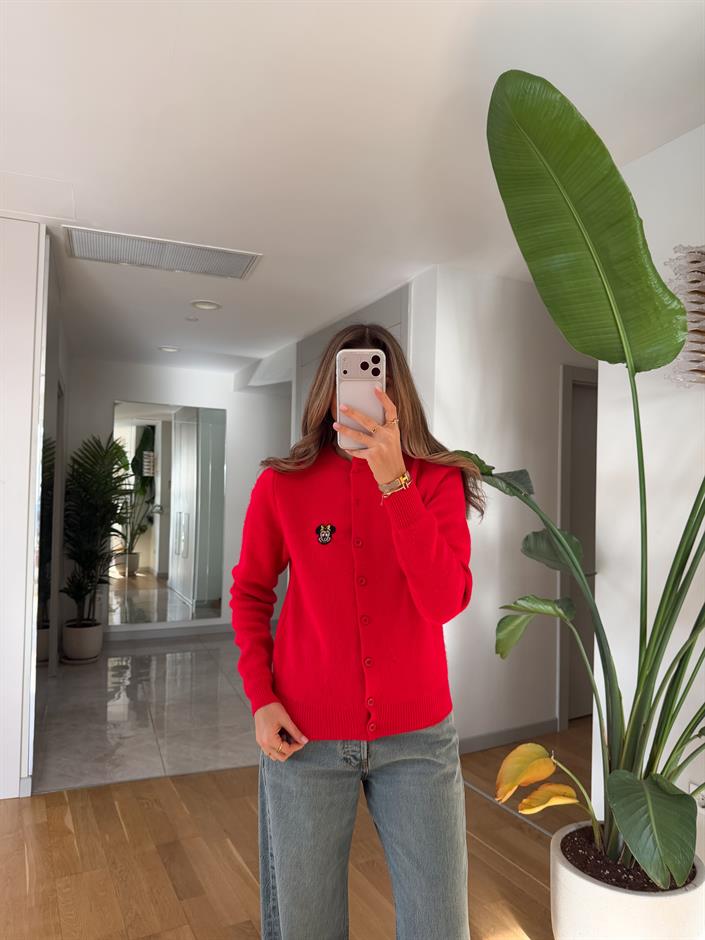 Minnie Mouse Hırka - Kırmızı 