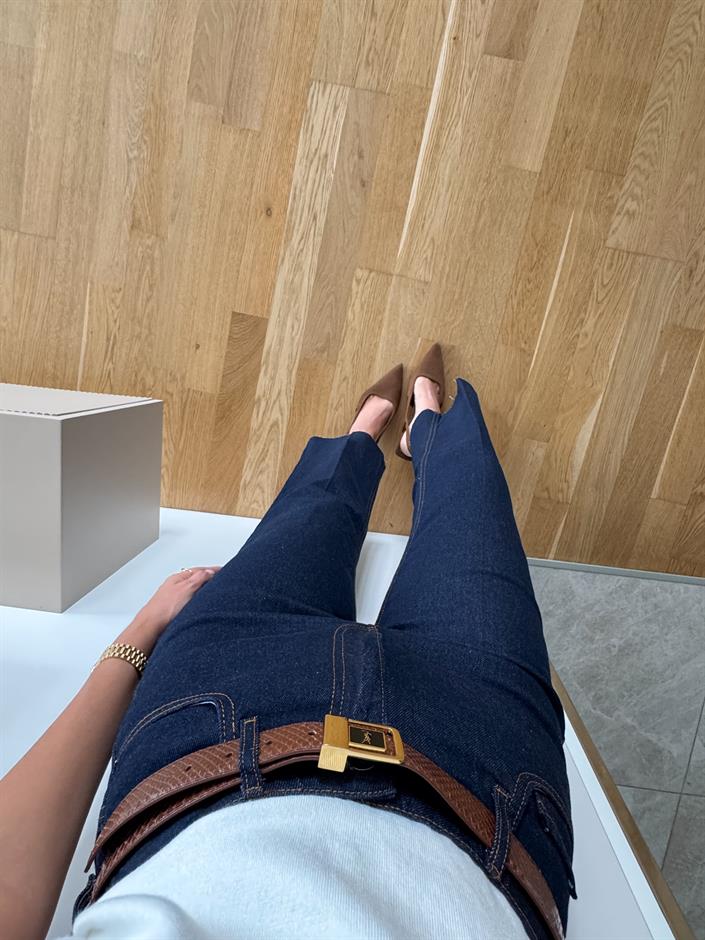 Mona Flare Jean - Lacivert