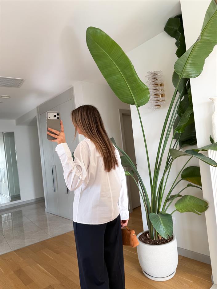 Oclus Poplin Gömlek - Beyaz