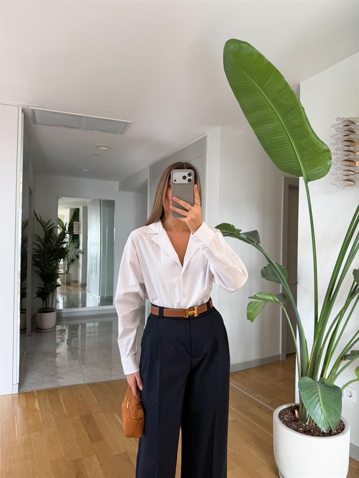 Oclus Poplin Gömlek - Beyaz