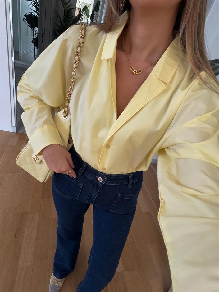 Oclus Poplin Gömlek - Sarı 