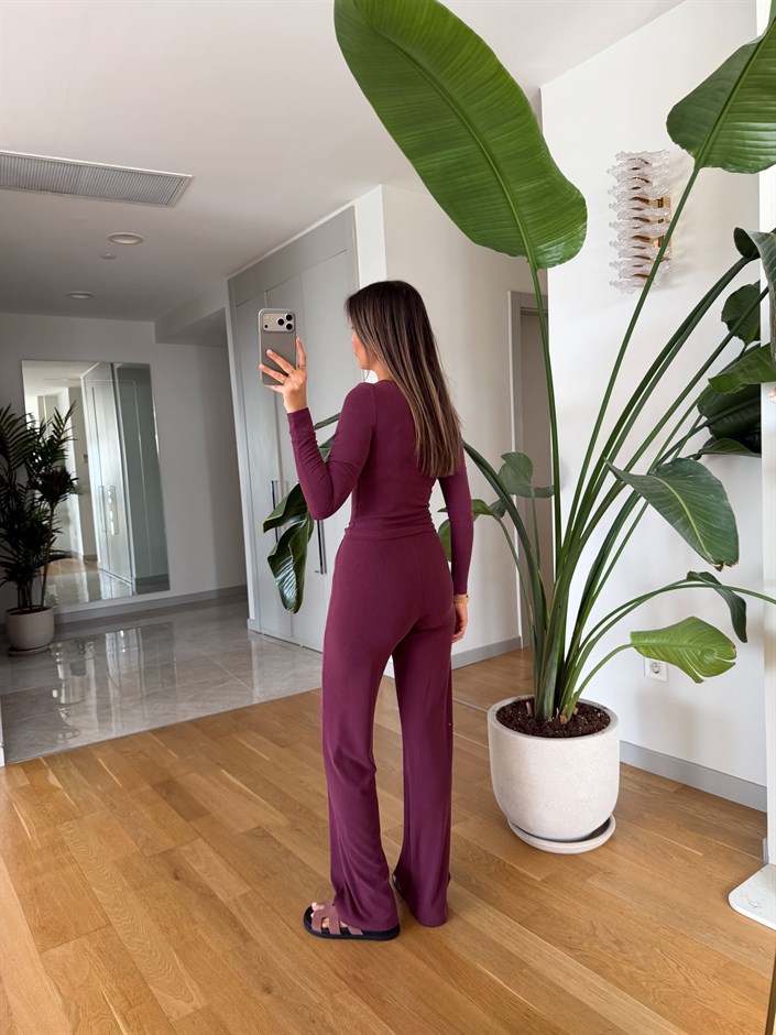 Oys Fitilli Basic Takım - Mürdüm