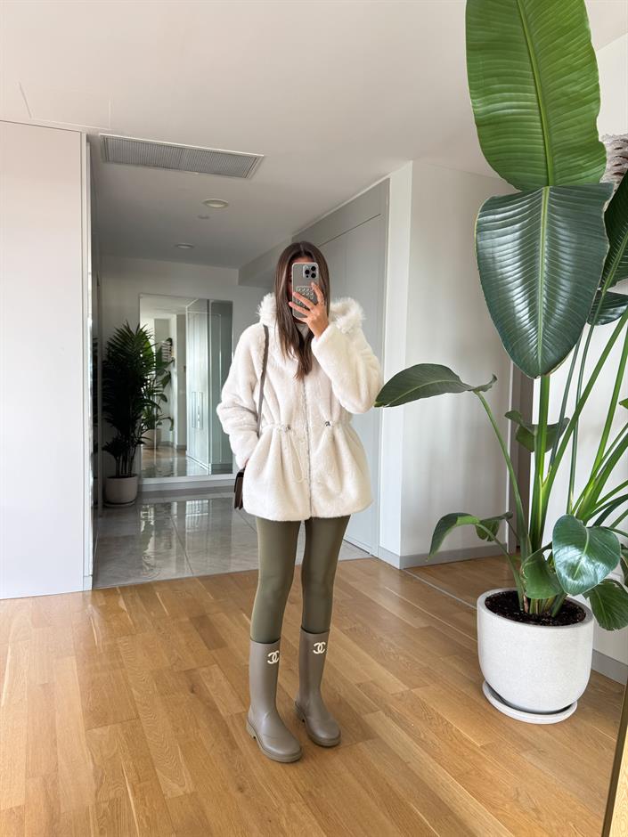 Oys Yüksek Bel Likralı Tayt - Çağla Yeşili