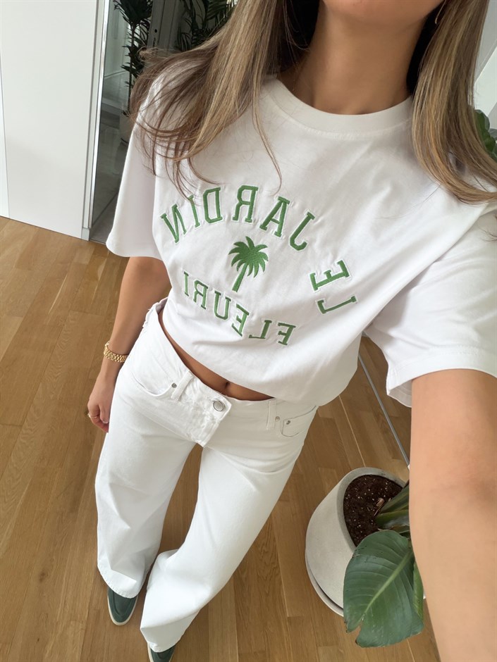Palmiye T-shirt - Beyaz