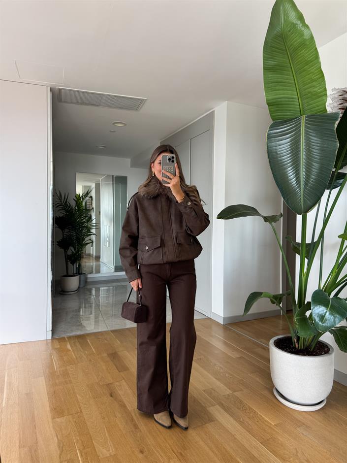 Peacefull Straight Jean - Kahve