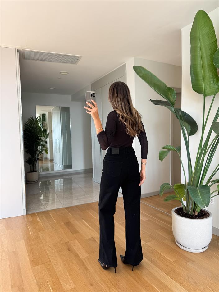 Penny Düz Kesim Jean - Siyah