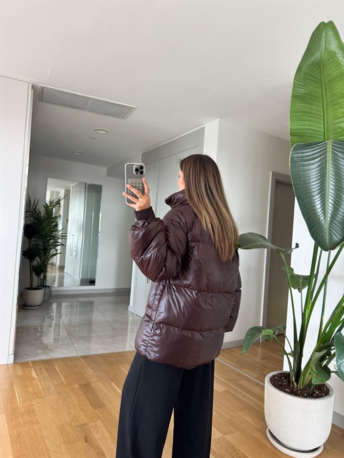 Premium Şişme Mont - Koyu Bordo