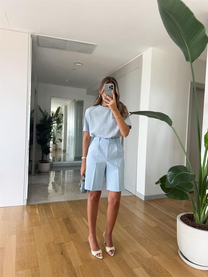 Pucca Şehir Boy Şort - Bebe Mavisi