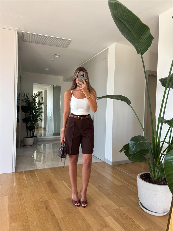 Pucca Şehir Boy Şort - Kahve