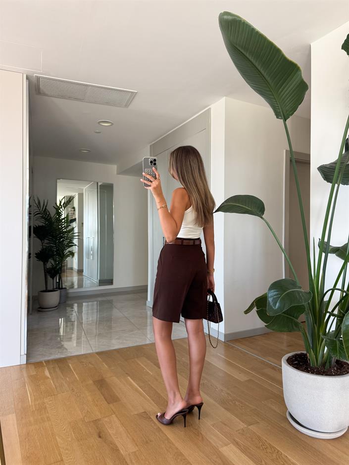 Pucca Şehir Boy Şort - Kahve