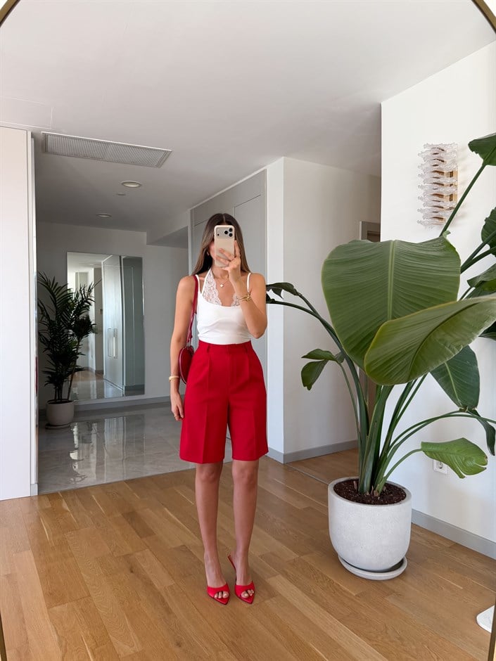 Pucca Şehir Boy Şort - Kırmızı